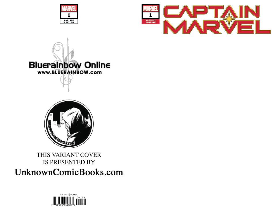 Captain Marvel #1 Unknown Comic Books Exclusive Blank 1/16/2019 - Image 3