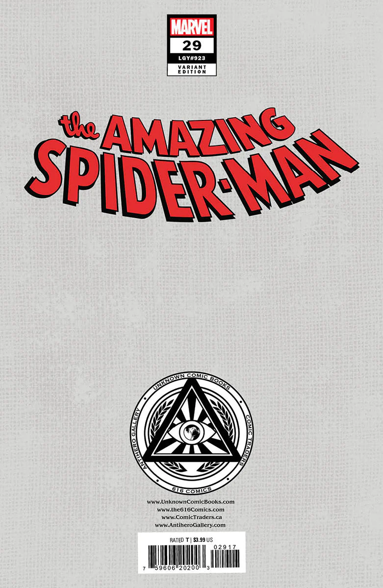 [Foil] Amazing Spider-Man #29 Unknown Comics Nathan Szerdy Exclusive Virgin Var (09/27/2023) - Image 3